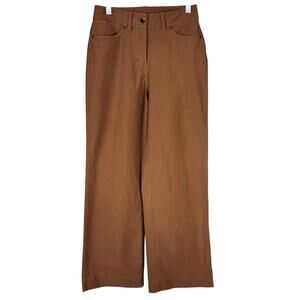 Lululemon City Sleek 5 Pocket Wide-Leg HR Pant Utilitech Brown Women's 25 EUC